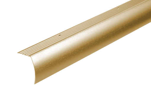 M-D PRO CM2193HGA12 ALUMINUM DROP STAIR NOSING - HAMMERED GOLD ANODIZED (HGA) - 1-7/8 IN. (47.5 MM) X 12 FT. (3.7 M)