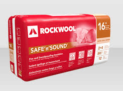 ROCKWOOL SAFE N SOUND 2X4 WOOD STUD 16 INCH INSULATION 59.7 SQ FT