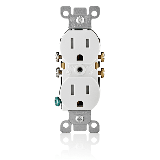 LEVITON T5320 WH REC DUP TR 2POLE 3WI 15A125V 10 PACK