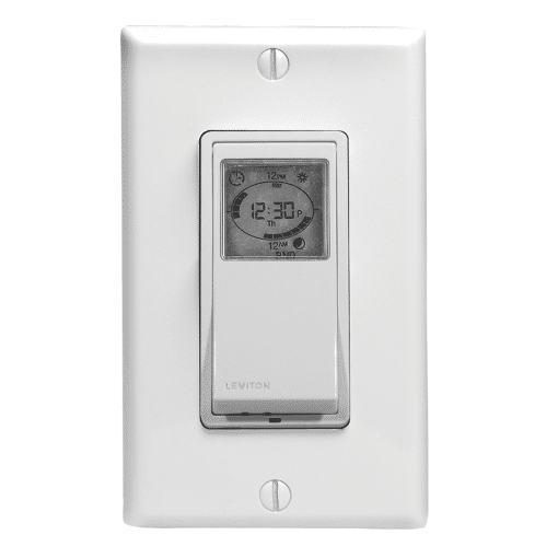 LEVITON VPT24 WH TIMER 24HR LCD SW 15A120VAC