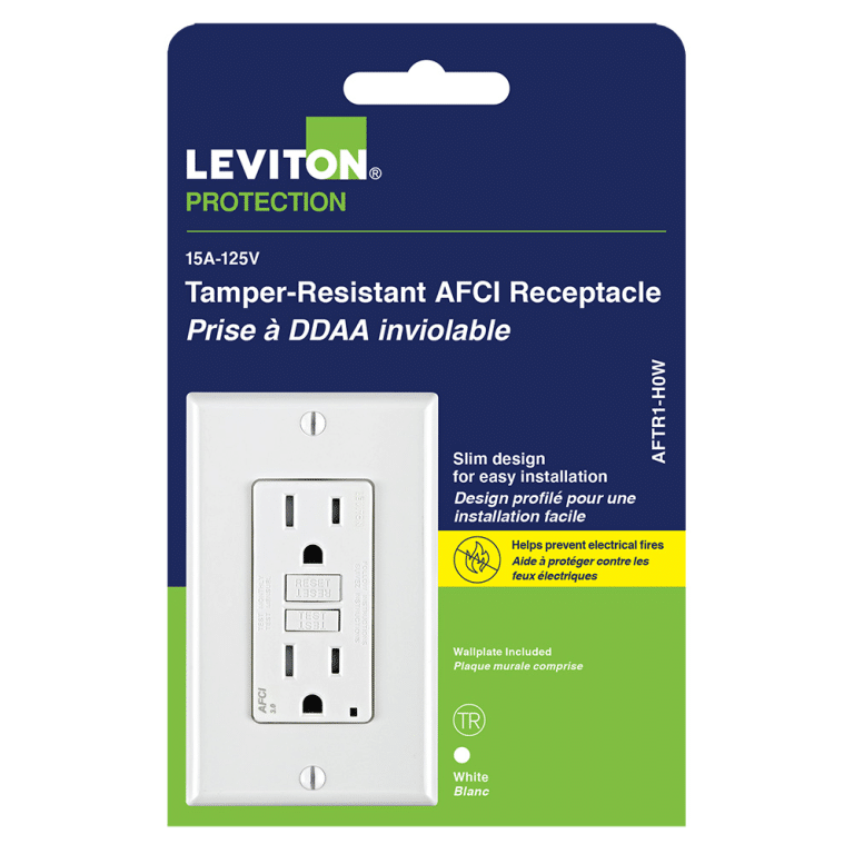 LEVITON AFTR1 WH AFCI W/WP 15A125V