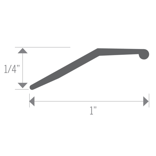 M-D PRO CM2197HGA12 ALUMINUM BEVEL BAR - ECONOMY - HAMMERED GOLD ANODIZED (HGA) - 1-1/2 IN. (38 MM) X 12 FT. (3.7 M)