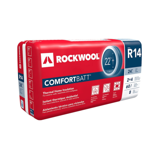 ROCKWOOL R14 COMFORTBATT 2X4 WOOD STUD 24 INCH INSULATION 60.1 SQ FT