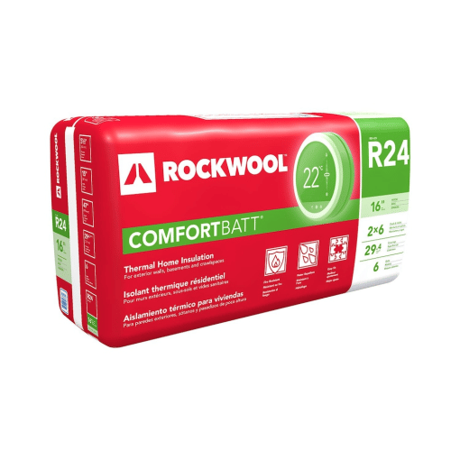 ROCKWOOL R24 COMFORTBATT 2X6 WOOD STUD 16 INCH INSULATION 29.4 SQ FT