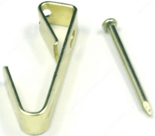 RELIABLE PHN30MR PICTURE FRAME HOOK WITH BRASS NAIL 4 PCS