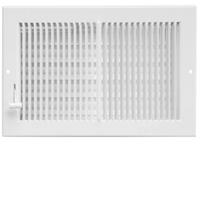 IMPERIAL RG0289 STANDARD 1-PACK WHITE STEEL CEILING REGISTER (DUCT OPENING: 10-IN X 4-IN ; OUTSIDE: 11.25-IN X 5.25-IN)