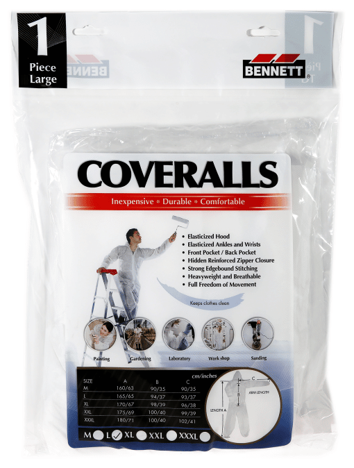 BENNETT LARGE PAPER DISPOSABLE COVERALL