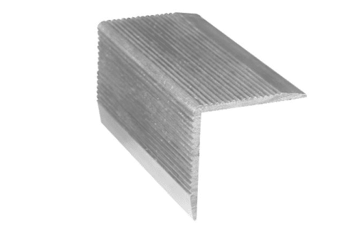 M-D PRO CM2192MIL12DS ALUMINUM DROP COMMERICAL SQUARE STAIR NOSING - DRILLED STAGGERED (DS) - MILL FINISH (MIL) - 1-3/8 IN. (35 MM) X 12 FT. (3.7 M)