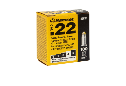 RAMSET .22 CALIBER SINGLE SHOT YELLOW LOAD (100-PACK)
