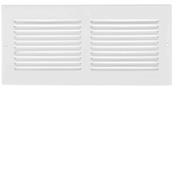 IMPERIAL RG0522 SIDEWALL RETURN AIR GRILLE - STEEL - WHITE - 24-IN W X 8-IN H X 1/8-IN WALL PROJECTION