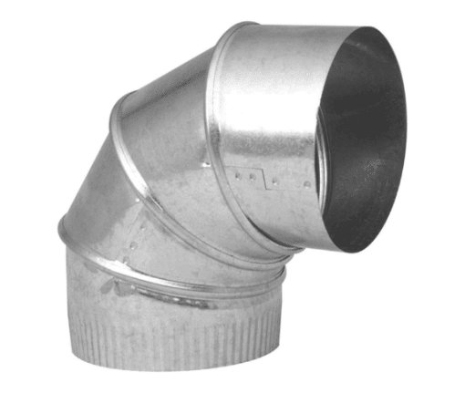 IMPERIAL GV0289 ADJUSTABLE ELBOW DUCT - 5-IN - GALVANIZED 26-GAUGE STEEL - 90 DEGREE