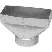 IMPERIAL GV0284 4 IN GALVANIZED STEEL ADJUSTABLE ELBOW UP TO 90 DEGREE ANGLE 26G