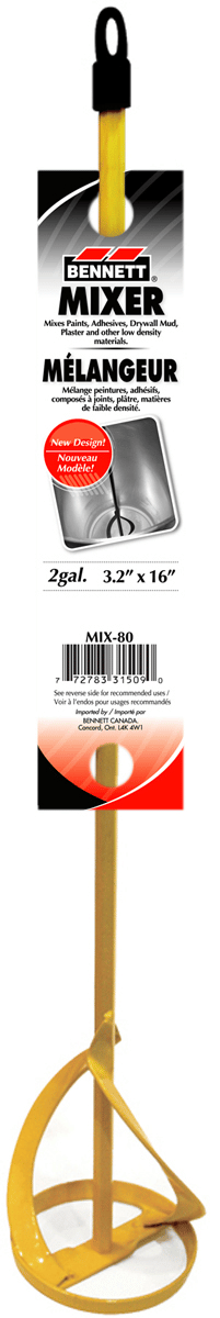 BENNETT MIX 80 Paint Mixer 3 1/4'' x 17''