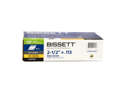 BISSETT S288R113HDGP 2-1/2'' x 0.113 Ring Shank Stick Nail HDG 2M