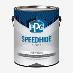PPG SPEED FINISH INTERIOR LATEX FLAT COMMERCIAL WHITE 8-112C B100 1 GALLON
