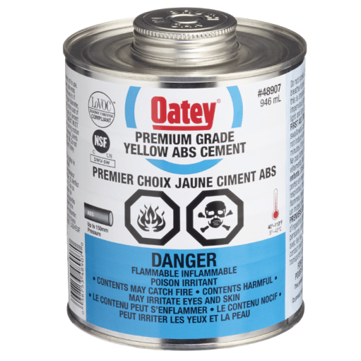 OATEY 48907 946 ML PREMIUM ABS CEMENT YELLOW C RETAIL