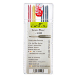 Pica-Marker PICA-4020 Pica-Dry Longlife Lead Replacement (4 Regular, 2 Red, 2 Yellow)