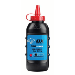 OX TOOLS OX-P025701 OX Pro Chalk Refill - Red - 8oz / 226g