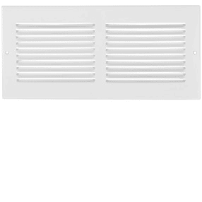 IMPERIAL RG0550 SIDEWALL RETURN AIR GRILLE - STEEL - WHITE - 30-IN W X 8-IN H X 3/16-IN WALL PROJECTION