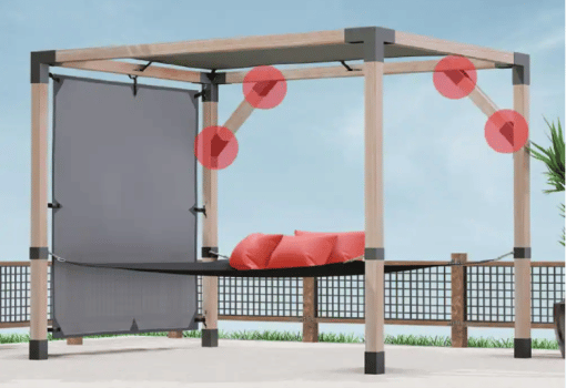 LINX LX021 45 2PK 6X6 SIMPLIFIED PERGOLA SYSTEM