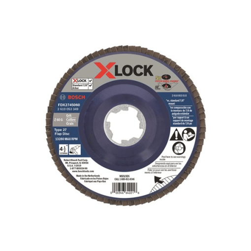 BOSCH FDX2745060 FLAP DISCS 4-1/2" - 60 GRIT