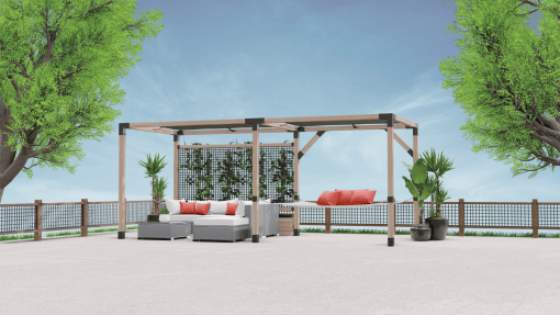 LINX LX029 SUN SHADE - GREY 12X12 SIMPLIFIED PERGOLA SYSTEM