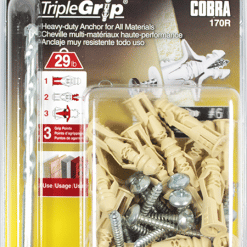 COBRA 170R TRIPLE GRIP #6 BEIGE + SCREWS + DRILL BIT (20)