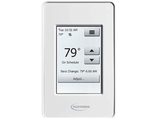 FLEXTHERM-TOUCH SCREEN PROGRAMMABLE ELECTRONIC THERMOSTAT- 120/240V WITH GFCI