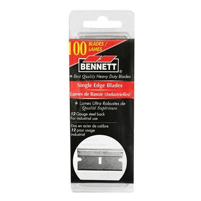 BENNETT 12SE-100 100 Pack Glass Scraper Blades
