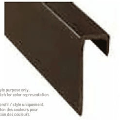 M-D PRO FPCC1060BRN12 1/8" (3.2 MM) SQUARE VINYL WALL CAP - DRY-BACK - BROWN - (ST-047) - 7/8" (2.2 CM) H1, 3/8" (9.5 MM) H2 X 12 FT. (3.7 M) L