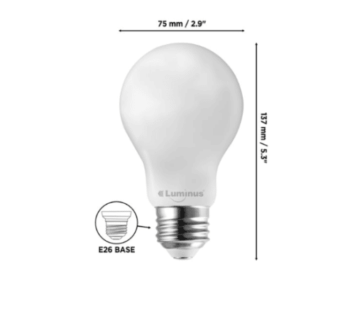 LUMINUS PLF1412W LED 15W A21 FILAMENT WHITE 2700K 1/PK X 6/CASE (D)