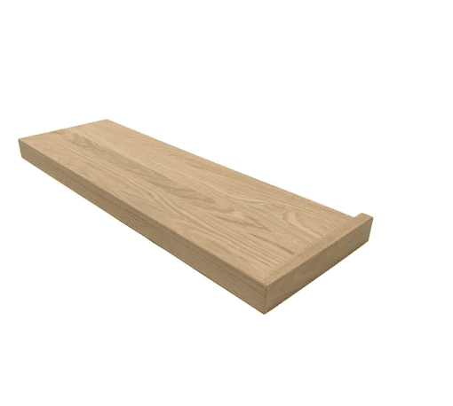 OAK STAIR TREAD RIGHT RETURN 42"X10"