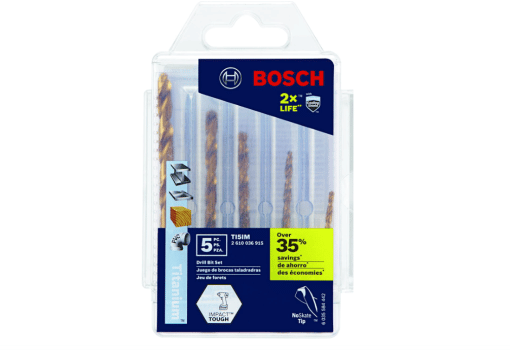 BOSCH TI5IM 5PC IMPACT Titanium DRILL BIT SET (SO)