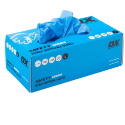 OX TOOLS OX-S482208 OX Nitrile Disposable Gloves - Medium - 100 Pack
