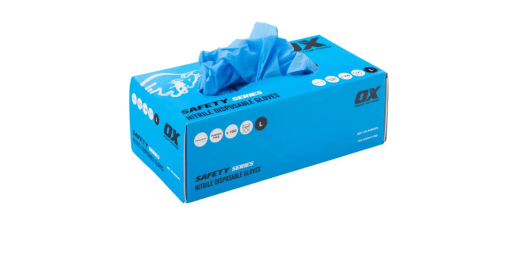 OX TOOLS OX-S482208 OX Nitrile Disposable Gloves - Medium - 100 Pack