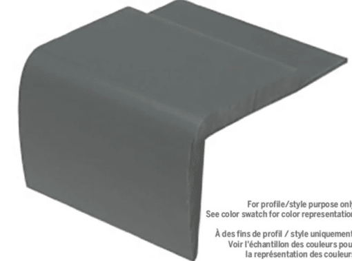 M-D PRO FPNT4310BLK12 1-3/4" (4.5 CM) VINYL SINGLE BUTT TYPE STAIR NOSING - BLACK - (ST-040) - 2" (5.1 CM) W X 12 FT. (3.7 M) L