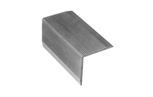 M-D PRO CM2192MIL12DS ALUMINUM DROP COMMERICAL SQUARE STAIR NOSING - DRILLED STAGGERED (DS) - MILL FINISH (MIL) - 1-3/8 IN. (35 MM) X 12 FT. (3.7 M)