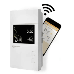 FLEXTHERM - WIFI PROGRAMMABLE ELECTRONIC THERMOSTAT WITH REMOTE ACCESS - 120V/240V WITH GFCI
