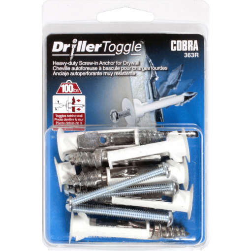 COBRA 363R DRILLER TOGGLE 3/16''X2'' (6)