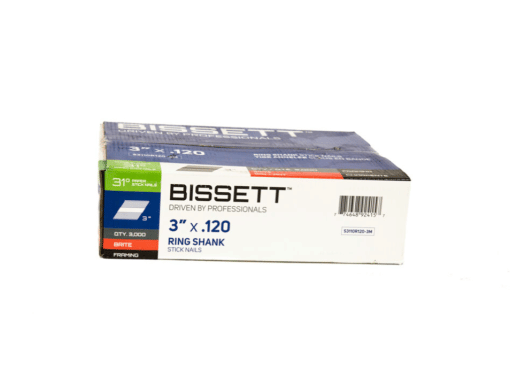 BISSETT S3110R120-3M 3'' x 0.120 Ring Shank Stick Nail 3M