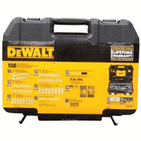 DEWALT DWMT73801 108PC 14/38DR SOCKET SET W/PTA BOX
