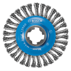 BOSCH WBX408 4-1/2" WIRE WHEEL, STRINGER BEAD KNOTTED, CARBON STEEL