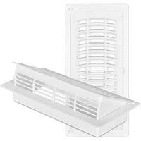 IMPERIAL RG3052 POP-UP LOUVERED POLYSTYRENE REGISTER - WHITE - RUST PROOF AND SCRATCH RESISTANT - 4-IN H X 10-IN W