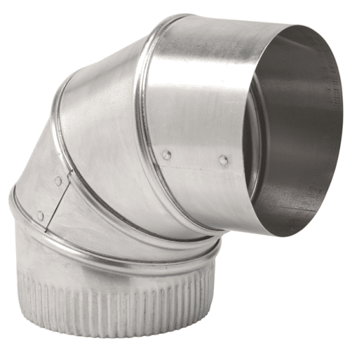 IMPERIAL GV0286 ADJUSTABLE ELBOW DUCT - 4-IN - GALVANIZED 30-GAUGE STEEL - 90 DEGREE