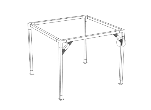 LINX LX021 45 2PK 6X6 SIMPLIFIED PERGOLA SYSTEM