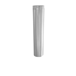 IMPERIAL GV0383 ROUND PIPE - 6-IN X 30-IN - 26-GAUGE GALVANIZED STEEL