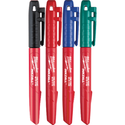 MILWAUKEE 48-22-3106 4PC COLORED FINE PT MARKERS (D)