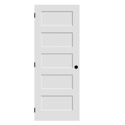 5 PANEL SHAKER HOLLOW DOOR PRE MACHINED 24" X 80" X 1 3/8" LEFT HAND