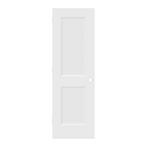 2 PANEL SHAKER HOLLOW DOOR PRE MACHINED 26" X 80" X 1 3/8" RIGHT HAND