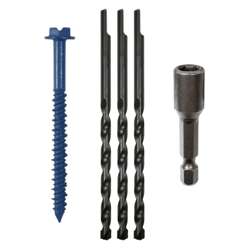 COBRA 671TX 3/16-IN X 1-3/4-IN BLUE HEX HEAD CONCRETE SCREWS (350-BOX)